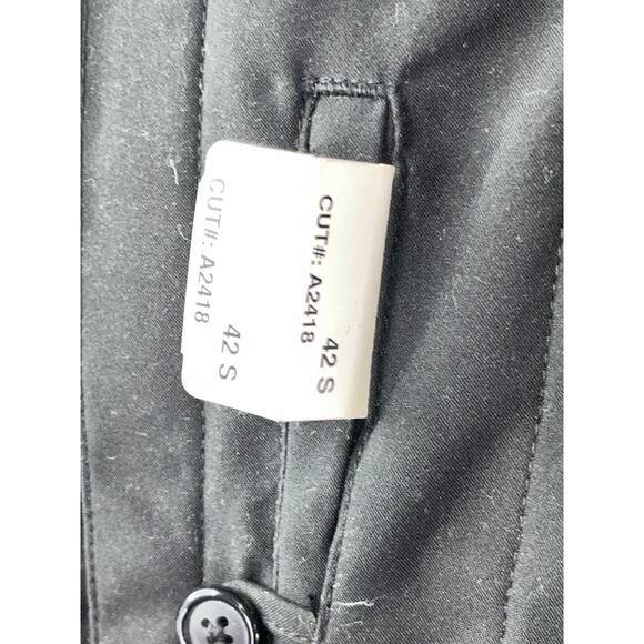 STAFFORD Men 42R Raincoat Travel Black Trenchcoat Jacket Removable Liner - Picture 11 of 15